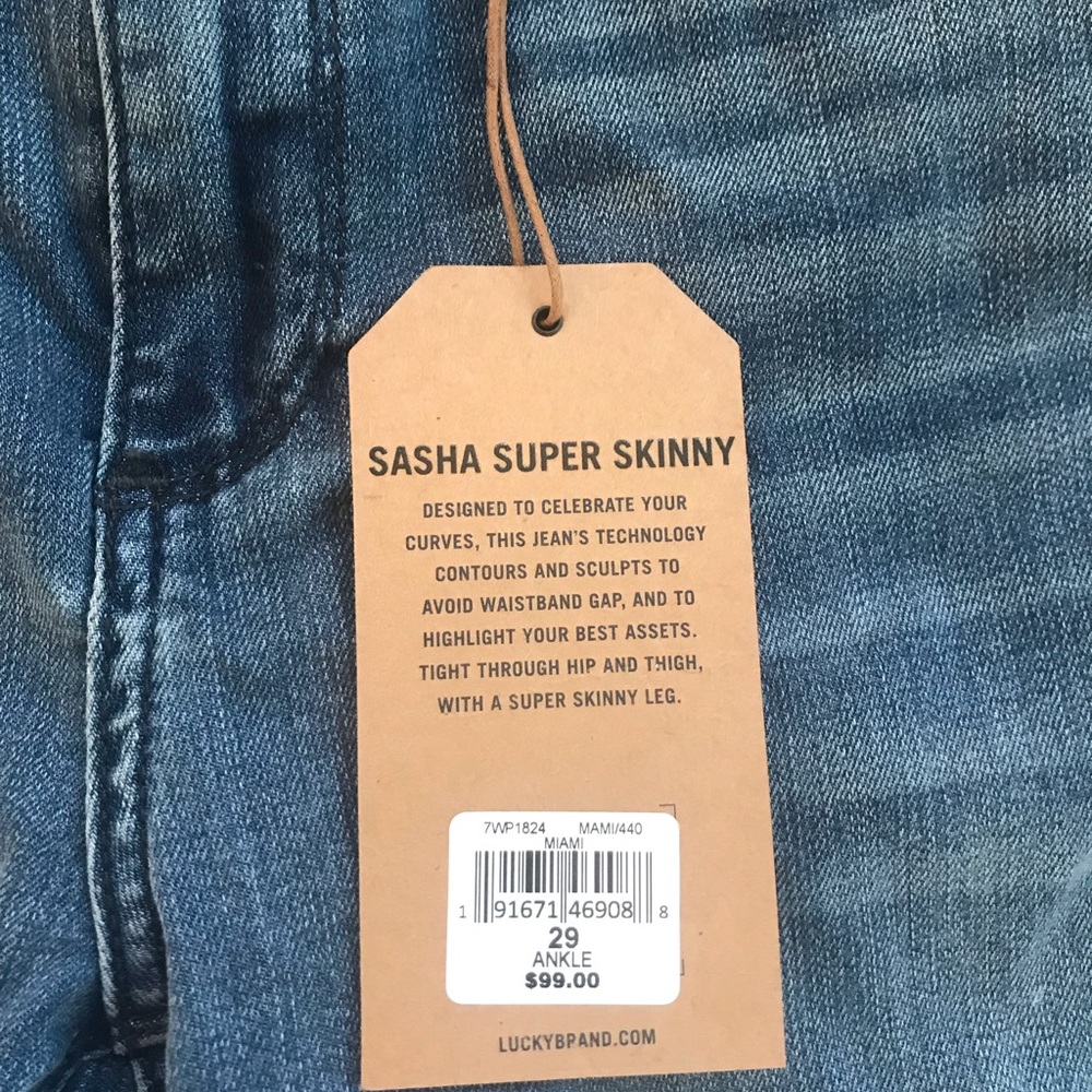 Lucky Brand Sasha super skinny jeans